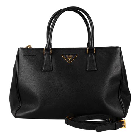 Prada Saffiano Leather Galleria Double Zip 